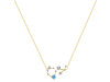 Scorpio Zodiac Star Constellation Blue Topaz & White Topaz Necklace BTZ-RDN-495.