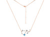 Scorpio Zodiac Star Constellation Blue Topaz & White Topaz Necklace BTZ-RDN-495.
