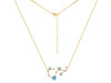 Scorpio Zodiac Star Constellation Blue Topaz & White Topaz Necklace BTZ-RDN-495.