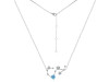 Scorpio Zodiac Star Constellation Blue Topaz & White Topaz Necklace BTZ-RDN-495.