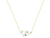 Sagittarius Zodiac Star Constellation Blue Topaz & White Topaz Necklace BTZ-RDN-496.