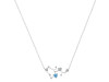 Sagittarius Zodiac Star Constellation Blue Topaz & White Topaz Necklace BTZ-RDN-496.