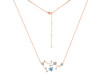 Sagittarius Zodiac Star Constellation Blue Topaz & White Topaz Necklace BTZ-RDN-496.