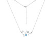 Sagittarius Zodiac Star Constellation Blue Topaz & White Topaz Necklace BTZ-RDN-496.