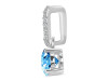 Swiss Blue Topaz & White Topaz Pendant SBTZ-RDP-549-CZ-LOOP.