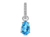 Swiss Blue Topaz & White Topaz Pendant SBTZ-RDP-550-CZ-LOOP.