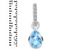 Blue Topaz & White Topaz Pendant BTZ-RDP-779-CZ-LOOP.