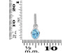 Blue Topaz & White Topaz Pendant BTZ-RDP-780-CZ-LOOP.