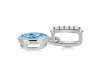 Blue Topaz & White Topaz Pendant BTZ-RDP-780-CZ-LOOP.