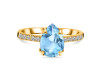 Blue Topaz & White Topaz Ring BTZ-RR-344A.
