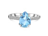 Blue Topaz & White Topaz Ring BTZ-RR-344A.