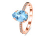 Blue Topaz & White Topaz Ring BTZ-RR-344A.