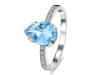 Blue Topaz & White Topaz Ring BTZ-RR-344A.