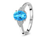 Swiss Blue Topaz & White Topaz Ring SBTZ-RR-364.