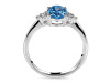 Swiss Blue Topaz & White Topaz Ring SBTZ-RR-364.