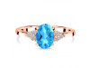 Swiss Blue Topaz & White Topaz Ring SBTZ-RR-364.