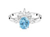 Blue Topaz & White Topaz Ring BTZ-RR-405.