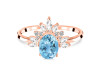 Blue Topaz & White Topaz Ring BTZ-RR-405.