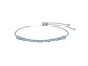 Blue Topaz & White Topaz Bracelet BTZ-RDB-133.