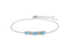 Blue Topaz & White Topaz Bracelet BTZ-RDB-147.