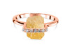 Citrine Raw Crystal & White Topaz Ring CIT-RR-381.