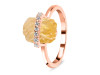 Citrine Raw Crystal & White Topaz Ring CIT-RR-381.