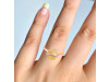 Citrine Raw Crystal & White Topaz Ring CIT-RR-381.