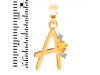 Citrine & White Topaz Alphabet A Pendant CIT-RDA-1.