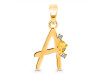 Citrine & White Topaz Alphabet A Pendant CIT-RDA-1.