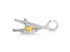 Citrine & White Topaz Alphabet A Pendant CIT-RDA-1.