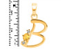 Citrine & White Topaz Alphabet B Pendant CIT-RDA-2.