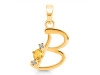 Citrine & White Topaz Alphabet B Pendant CIT-RDA-2.