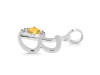 Citrine & White Topaz Alphabet B Pendant CIT-RDA-2.