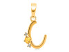 Citrine & White Topaz Alphabet C Pendant CIT-RDA-3.