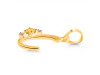 Citrine & White Topaz Alphabet C Pendant CIT-RDA-3.