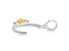 Citrine & White Topaz Alphabet C Pendant CIT-RDA-3.