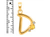 Citrine & White Topaz Alphabet D Pendant CIT-RDA-4.