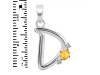 Citrine & White Topaz Alphabet D Pendant CIT-RDA-4.