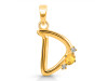 Citrine & White Topaz Alphabet D Pendant CIT-RDA-4.
