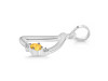 Citrine & White Topaz Alphabet D Pendant CIT-RDA-4.