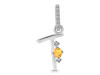 Citrine & White Topaz Alphabet T Pendant CIT-RDA-46.