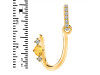 Citrine & White Topaz Alphabet U Pendant CIT-RDA-47.