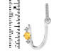 Citrine & White Topaz Alphabet U Pendant CIT-RDA-47.