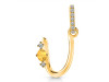 Citrine & White Topaz Alphabet U Pendant CIT-RDA-47.