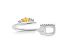 Citrine & White Topaz Alphabet U Pendant CIT-RDA-47.