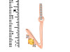 Citrine & White Topaz Alphabet V Pendant CIT-RDA-48.