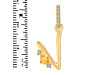Citrine & White Topaz Alphabet V Pendant CIT-RDA-48.