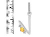 Citrine & White Topaz Alphabet V Pendant CIT-RDA-48.