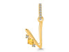 Citrine & White Topaz Alphabet V Pendant CIT-RDA-48.