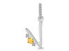 Citrine & White Topaz Alphabet V Pendant CIT-RDA-48.